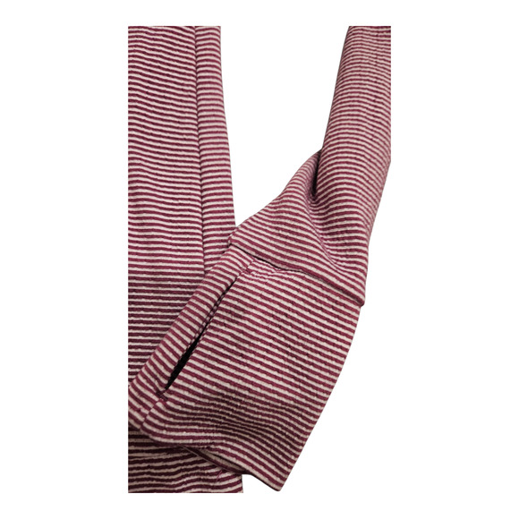 Tangerine Small Purple and White Striped Long Sleeve Hooded Jacket - Picture 3 of 10